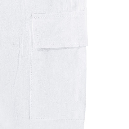 Men's Linen Drawstring Pants - Elastic Waist Loose Fit for leisure & Beach