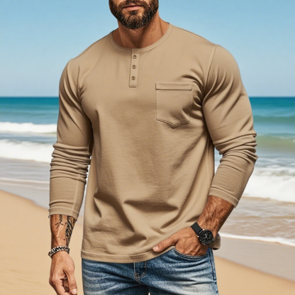 Men's fall and winter crew neck long sleeve T-shirt slim breathable pullover casual long sleeve base shirt top