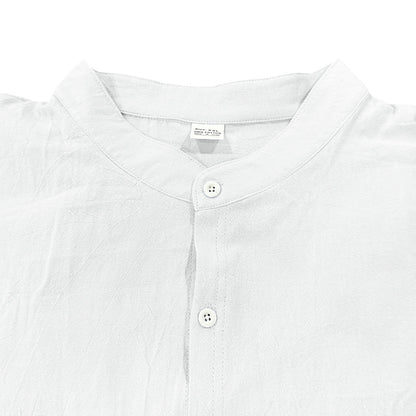 Men's Vacation Linen Button Down Shirt - Casual Slim Fit with Chest Pocket for Beach