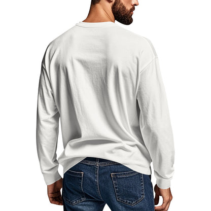 Men's fall and winter crew neck long sleeve T-shirt slim breathable pullover casual long sleeve base shirt top