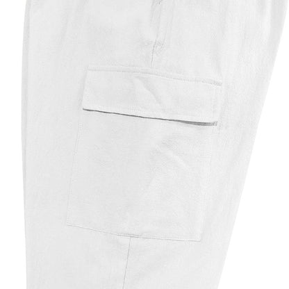 Men's Casual Linen Pants Elastic Waist Drawstring Beach Summer Pants  Linen Pants