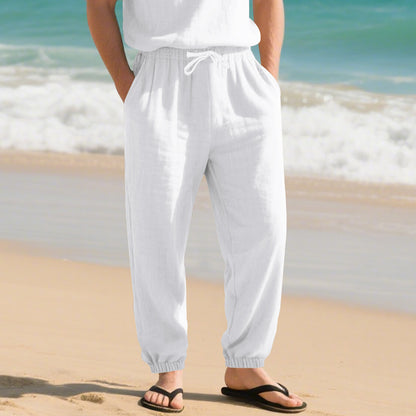 Men's Linen Button Down Shirt - Tropical Print for Cruise & Beach