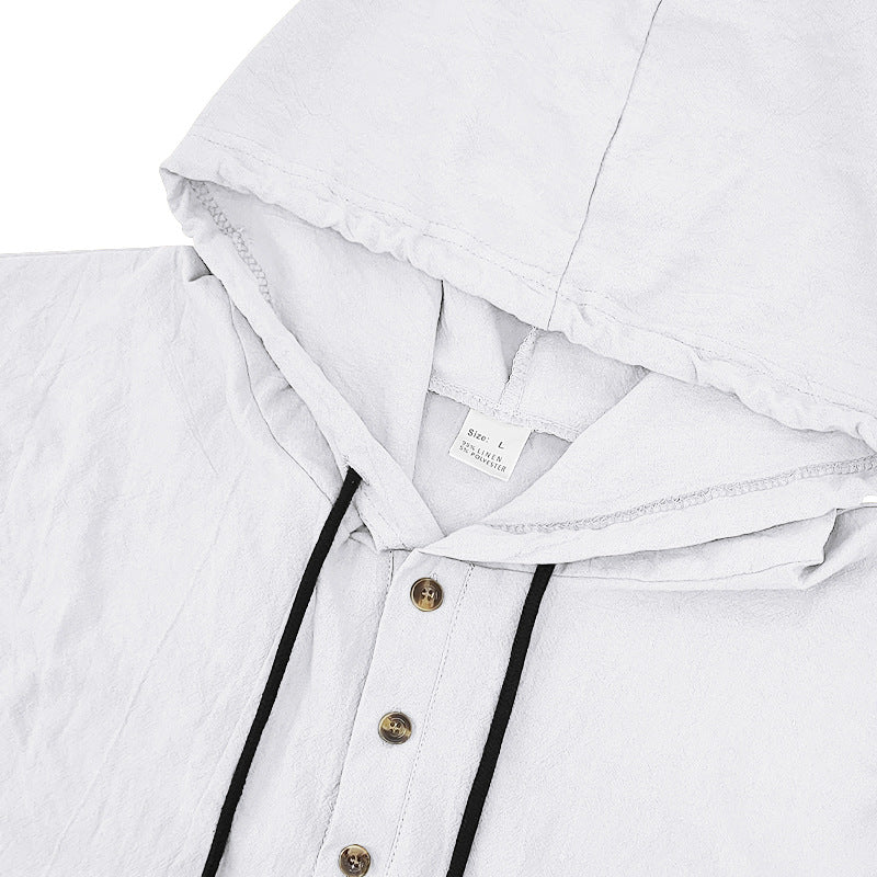 Men's Linen Button Down Shirt - Casual Slim Beach & Vacation