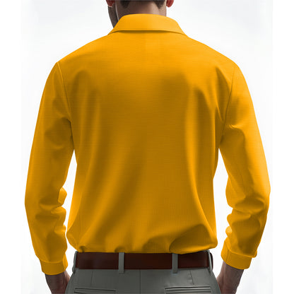 American Spring and Autumn Thin Men's Quick Dry Breathable Long Sleeve Polo Polo Golf Casual T-Shirt Men