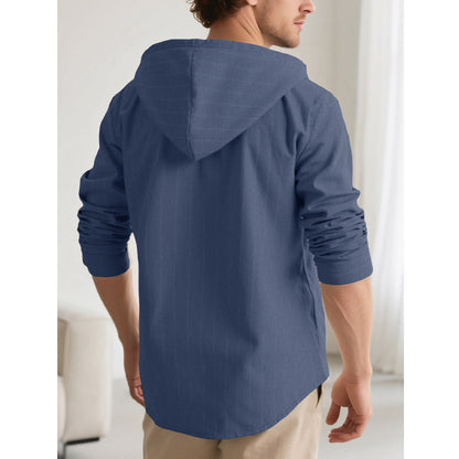 Men's Cotton Linen Short Sleeve Casual  Button Down Shirt - Vacation Beach Top