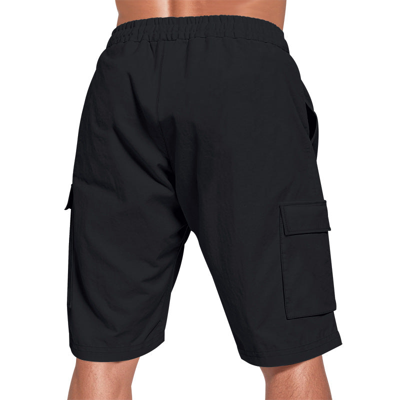 Men's Linen Drawstring Pants - Elastic Waist Loose Fit for leisure & Beach