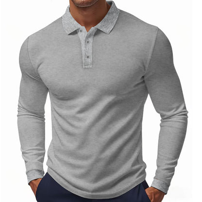 American Spring and Autumn Thin Men's Quick Dry Breathable Long Sleeve Polo Polo Golf Casual T-Shirt Men