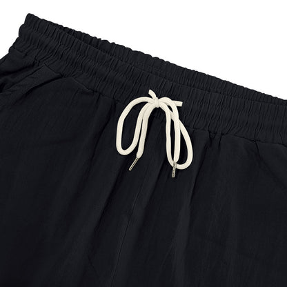 Men's Linen Drawstring Pants - Elastic Waist Loose Fit for leisure & Beach