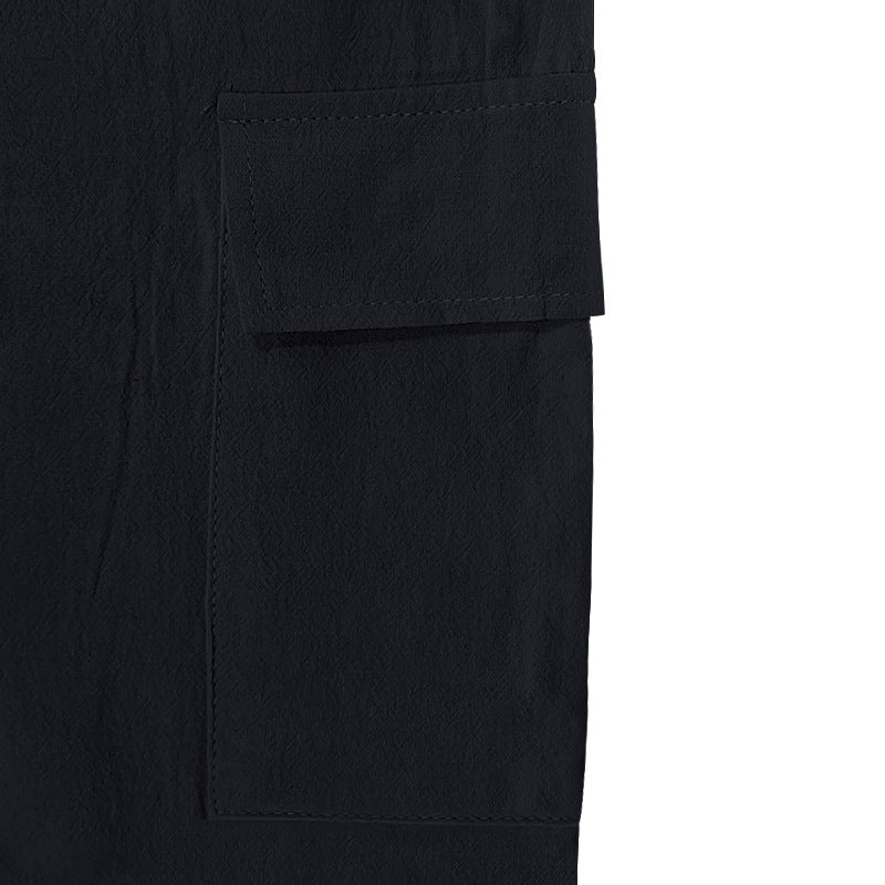 Men's Linen Drawstring Pants - Elastic Waist Loose Fit for leisure & Beach