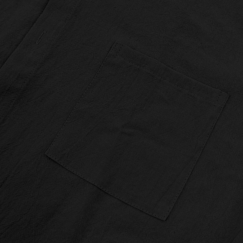 Men's Linen Button Down Shirt - Casual Slim Fit with Chest Pocket for Beach & Vacation
