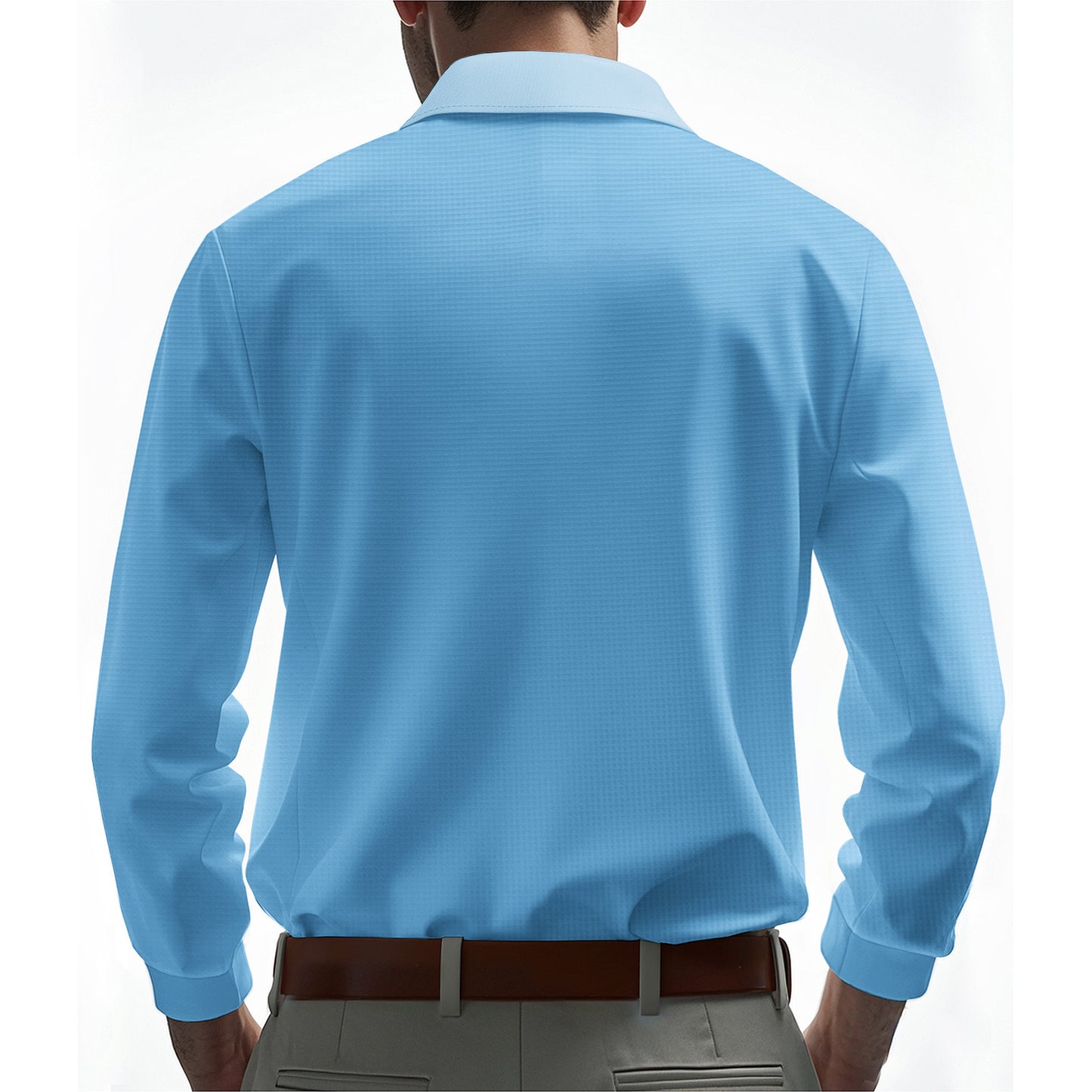 American Spring and Autumn Thin Men's Quick Dry Breathable Long Sleeve Polo Polo Golf Casual T-Shirt Men