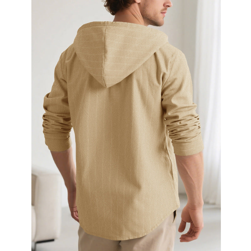 Men's Cotton Linen Short Sleeve Casual  Button Down Shirt - Vacation Beach Top