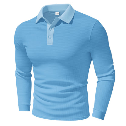 American Spring and Autumn Thin Men's Quick Dry Breathable Long Sleeve Polo Polo Golf Casual T-Shirt Men