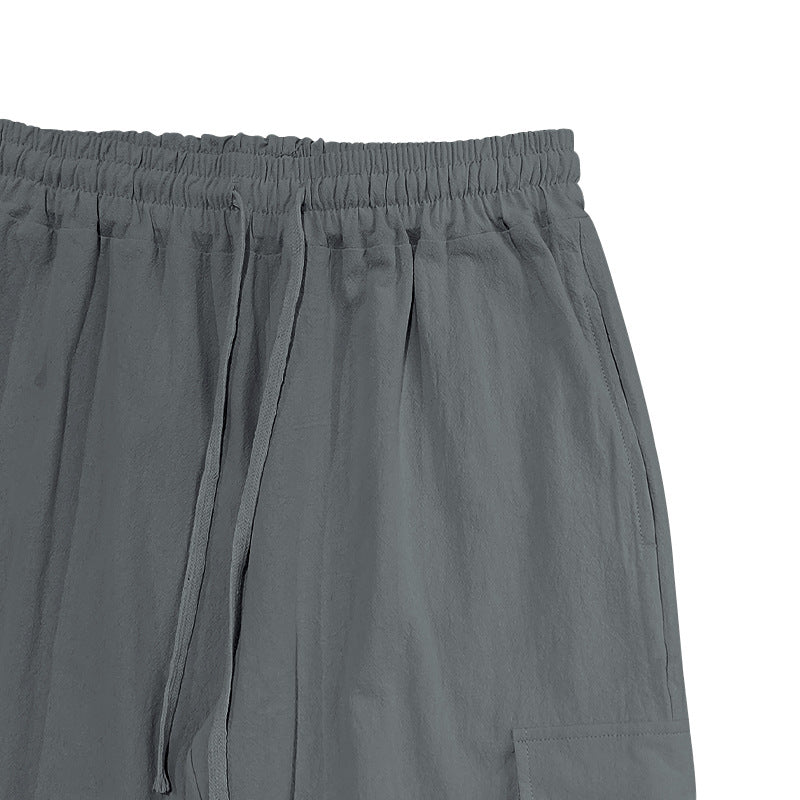 Men's Casual Linen Pants Elastic Waist Drawstring Beach Summer Pants  Linen Pants