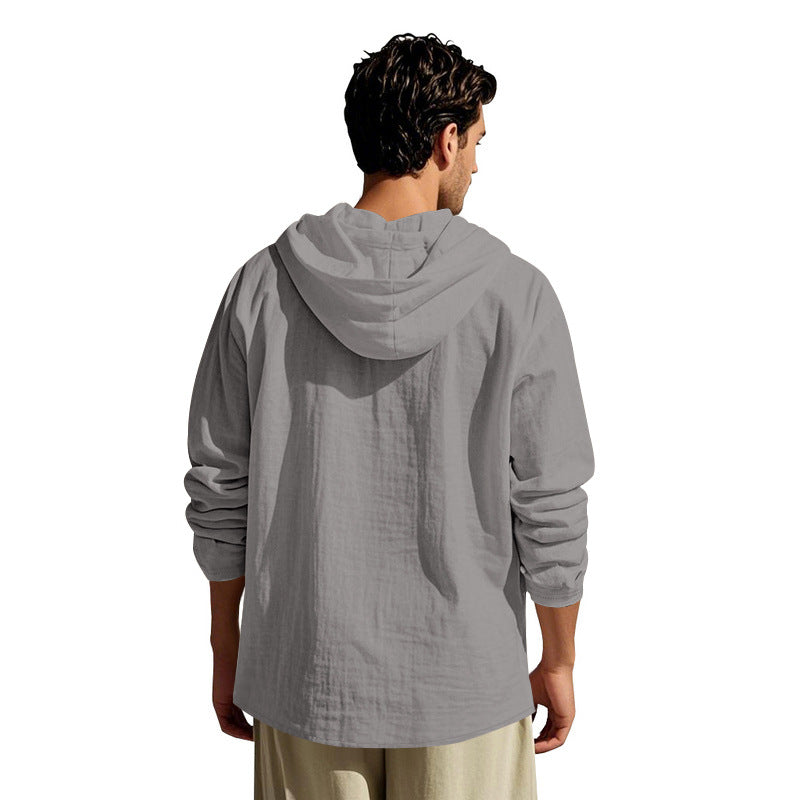 Men's Linen Button Down Shirt - Casual Slim Beach & Vacation
