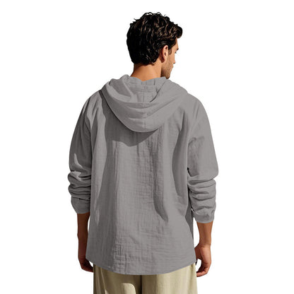 Men's Linen Button Down Shirt - Casual Slim Beach & Vacation