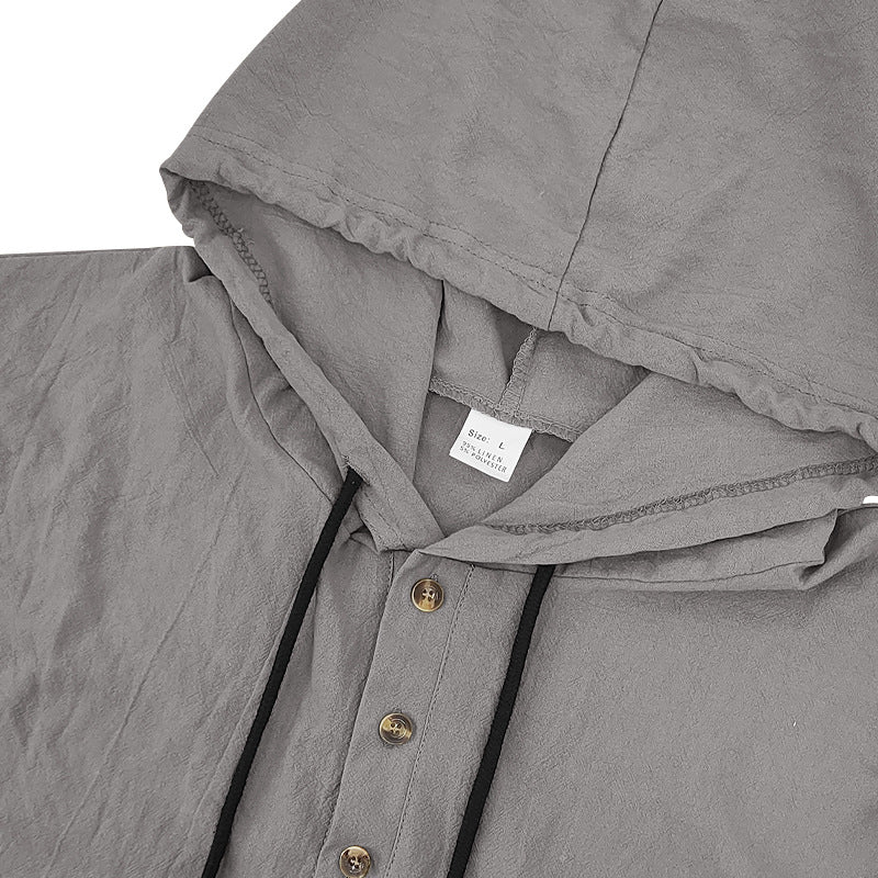 Men's Linen Button Down Shirt - Casual Slim Beach & Vacation