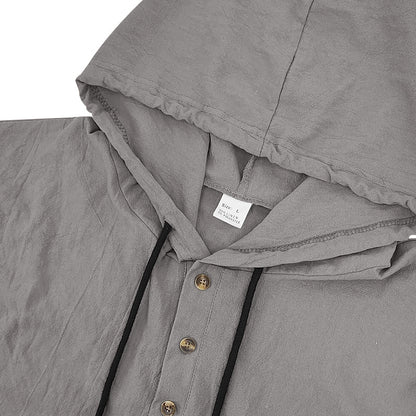 Men's Linen Button Down Shirt - Casual Slim Beach & Vacation