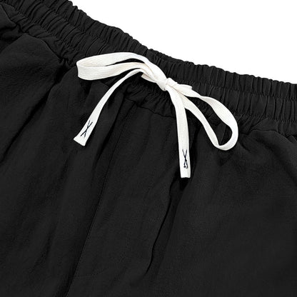 New men's loose linen casual wide-leg trendy beach sports all-season breathable trousers