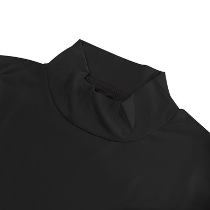 Men's Summer Stretch Slim British Gentleman's Casual Base Shirt Small Turtleneck Short Sleeve T-Shirt Men's