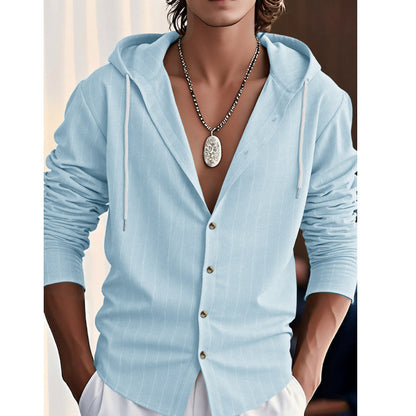 Men's Cotton Linen Short Sleeve Casual  Button Down Shirt - Vacation Beach Top