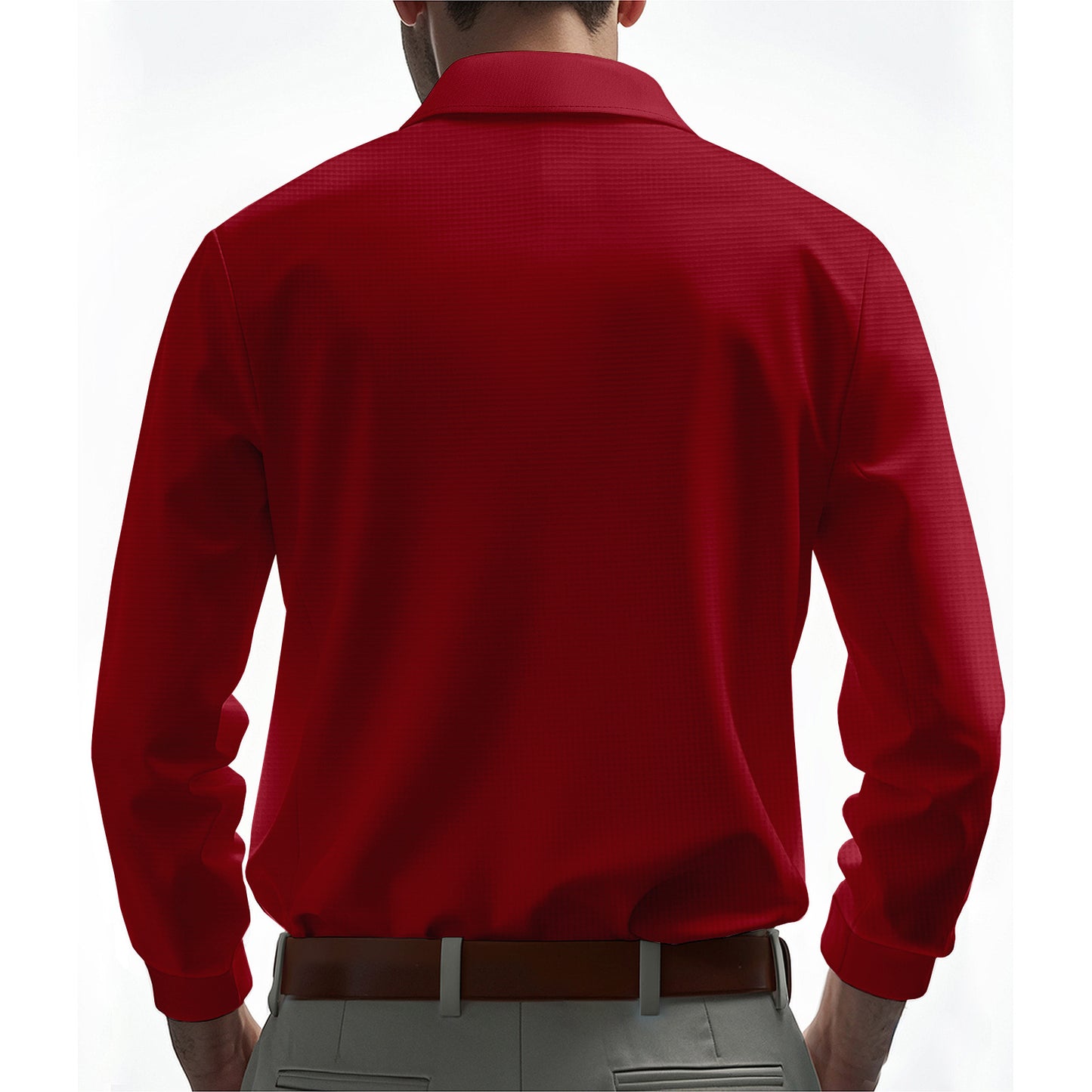 American Spring and Autumn Thin Men's Quick Dry Breathable Long Sleeve Polo Polo Golf Casual T-Shirt Men