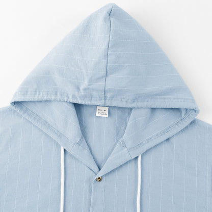 Men's Cotton Linen Short Sleeve Casual  Button Down Shirt - Vacation Beach Top