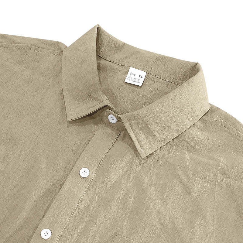 Linen Pants Men Casual Loose Fit Elastic Drawstring Waist Summer Beach Pants
