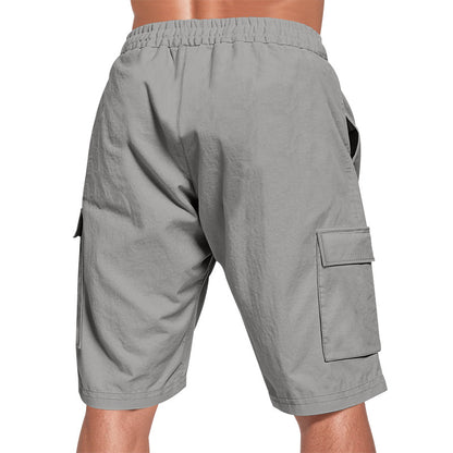 Men's Linen Drawstring Pants - Elastic Waist Loose Fit for leisure & Beach
