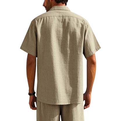 Linen Pants Men Casual Loose Fit Elastic Drawstring Waist Summer Beach Pants