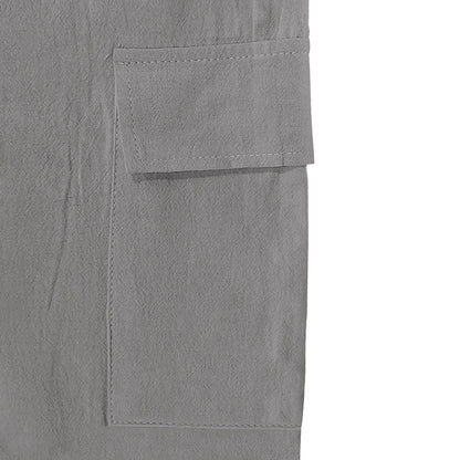 Men's Linen Drawstring Pants - Elastic Waist Loose Fit for leisure & Beach